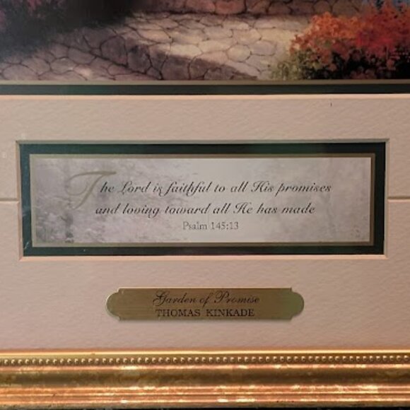 O1 THOMAS KINKADE Art Print Title "The Garden of Promise" with COA - Picture 3 of 6
